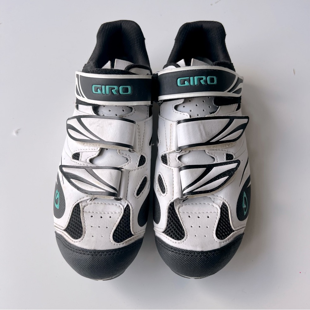 Giro White Black Teal Women's Cycling Shoes